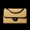 Chanel Small Flap Bag crafted from beige braided raffia with black lambskin trim Cruise 2026 Collection