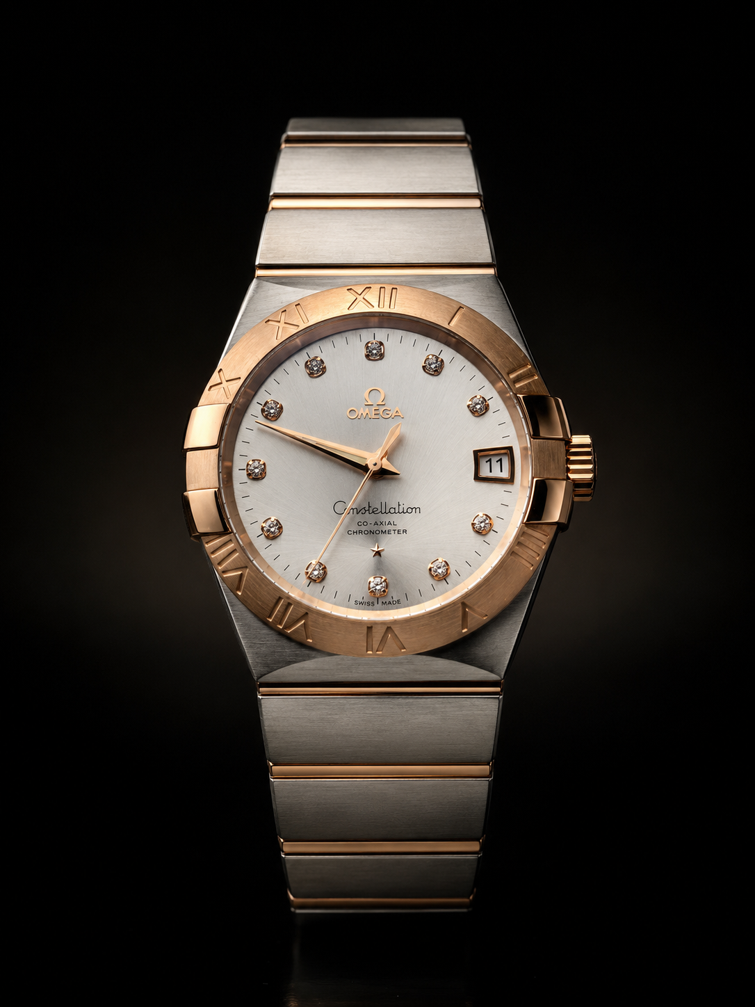 OMEGA Constellation 38mm Two-Tone Rose Gold Diamond Dial 123.20 Watch